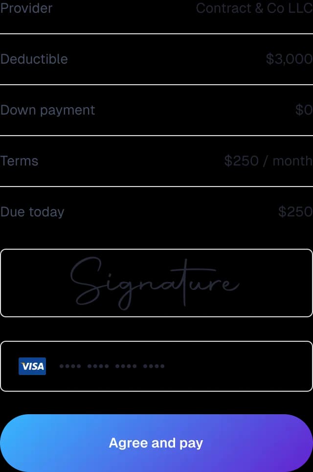 Sign agreement
